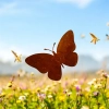 Stylowy Motyl metalowy rustykalny figurka dekoracja ogrodowa